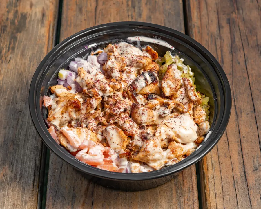Chicken shawarma bowl SOMA event catering SF